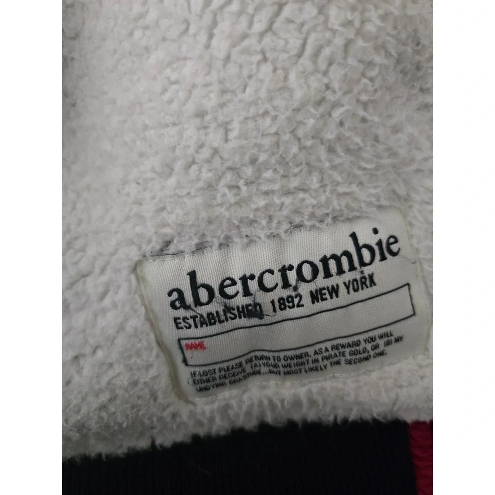 Abercrombie Kids Puffer Jacket Boys 5/6 Faux Shearling Lined Hooded Winter Coat